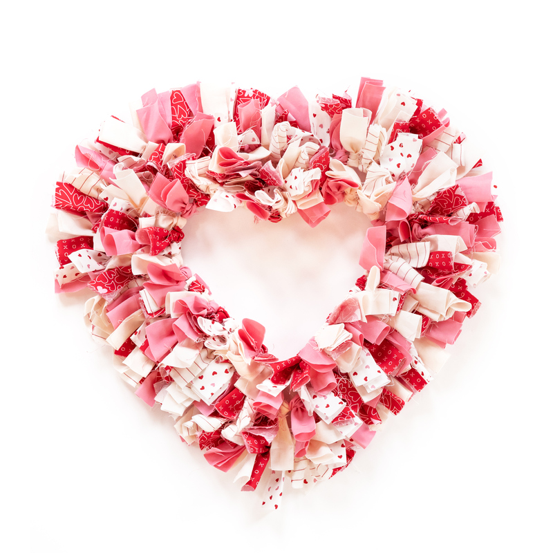 Blushing Heart Wreath Kit