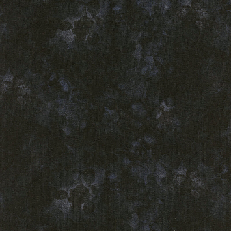 Watercolor deep off-black fabric with abstract, spotty color differentiation