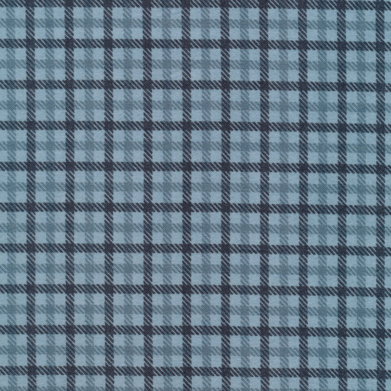 blue flannel with tonal blue plaid