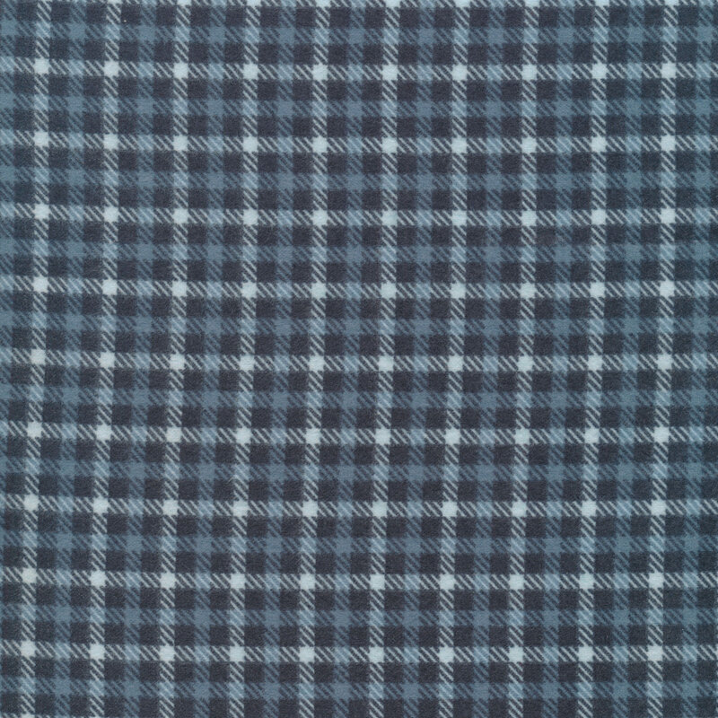 blue flannel with lighter and darker tonal plaid