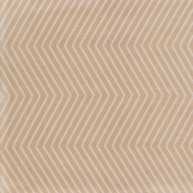 tan fabric with lighter tonal beige chevrons