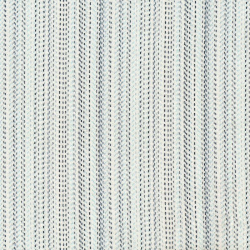 white flannel with varying blue dashed lines