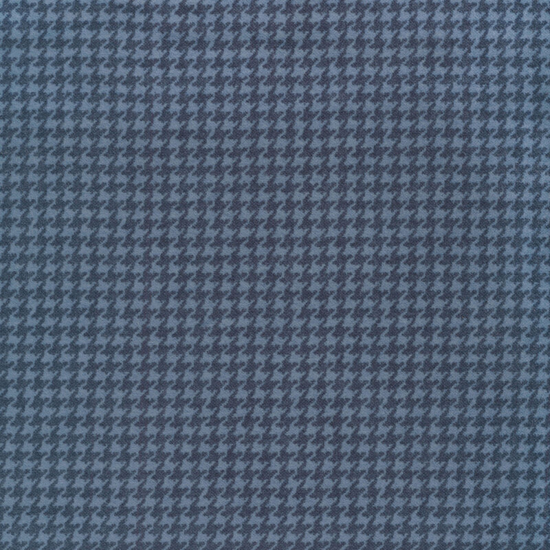 flannel with a dark and medium blue houndstooth design