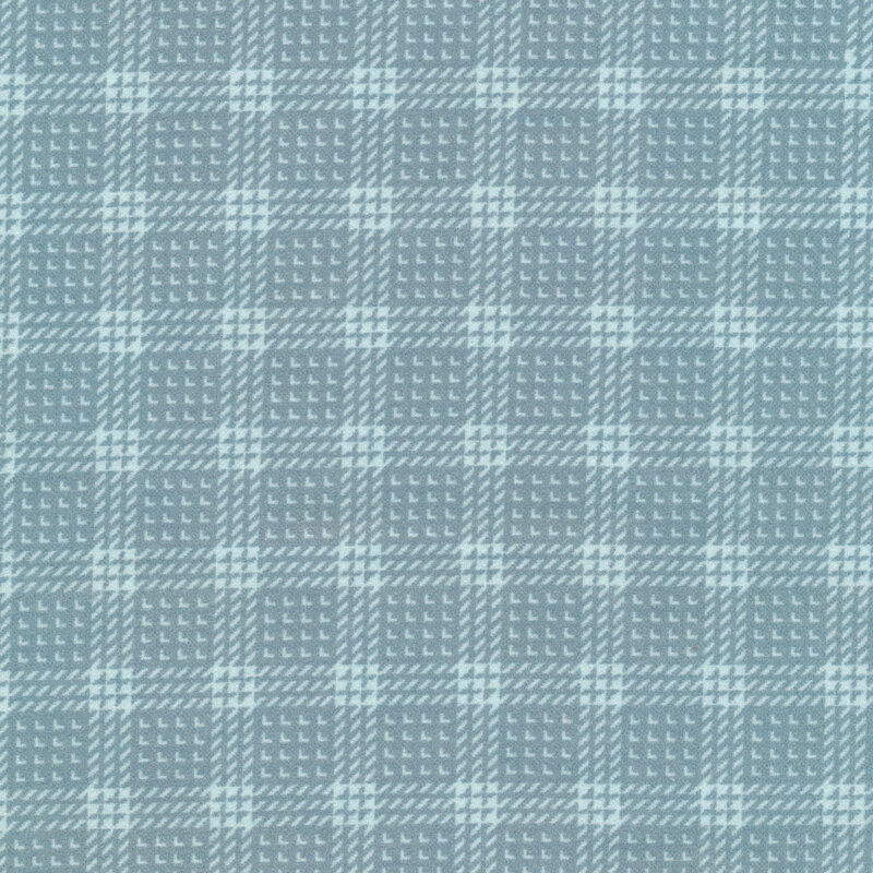 medium blue flannel with lighter blue plaid