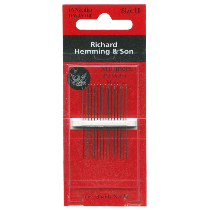 Package of Richard Hemming Milliners Straw Needles Size 10 - 16 ct
