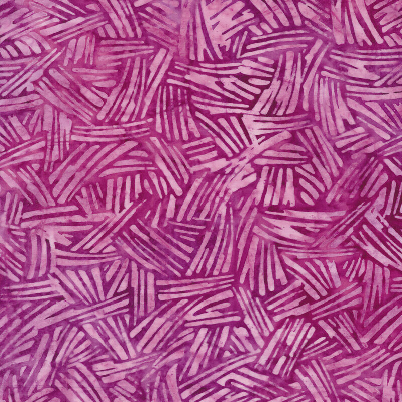 Fabric with pink and magenta cross hatch pattern