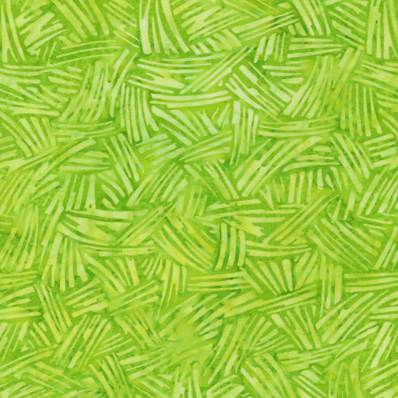 Fabric with a green and lime cross hatch pattern