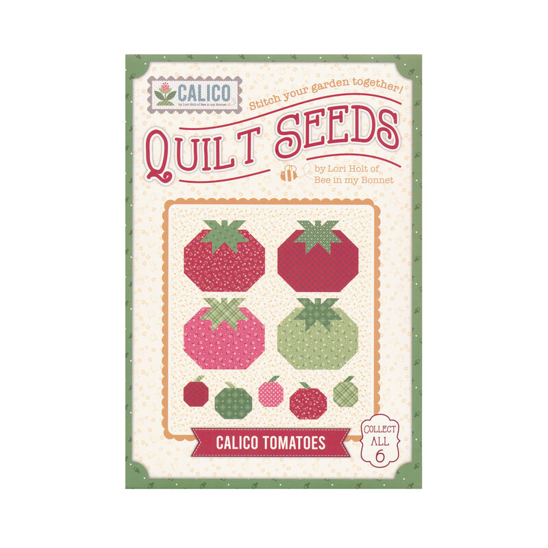 front of keepsake seed packet showing finished tomatoes block