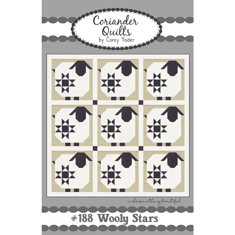 Front of wooly stars quilt pattern