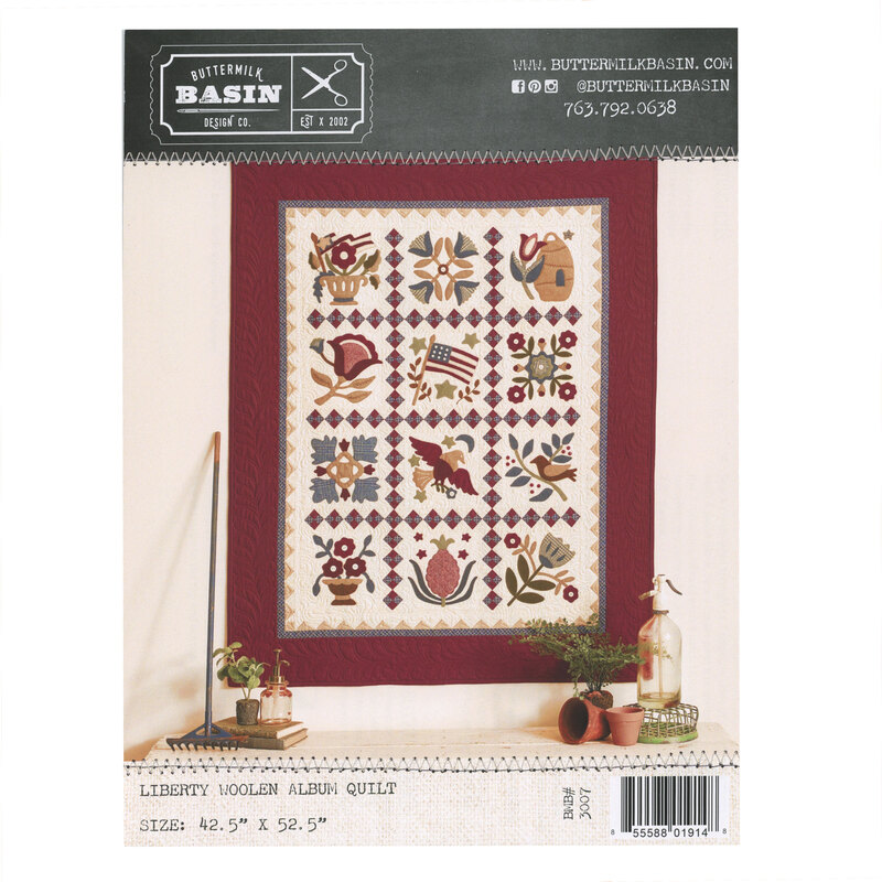 front of Liberty Woolen Album Quilt pattern