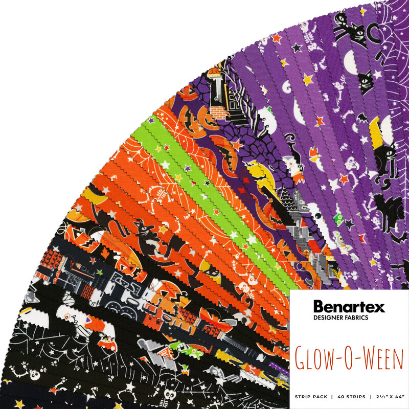 Glow-O-Ween fabric in a strip pack