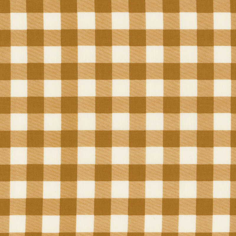fabric with golden yellow and cream colored gingham print