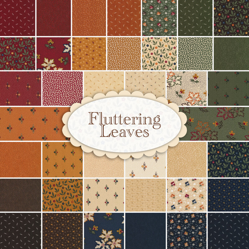 Moda Fabrics Fabrics Fluttering Leaves Kansas Shabby Quilters for Troubles by Pack | Charm