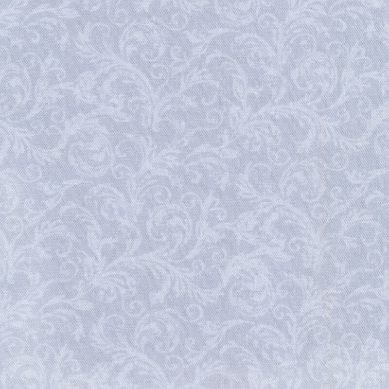 Periwinkle fabric with lighter tonal swirls across it