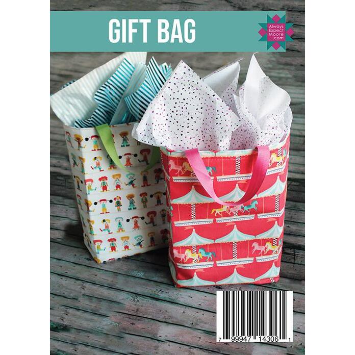 front of Gift bag pattern by Carolina Moore for Moda Fabrics