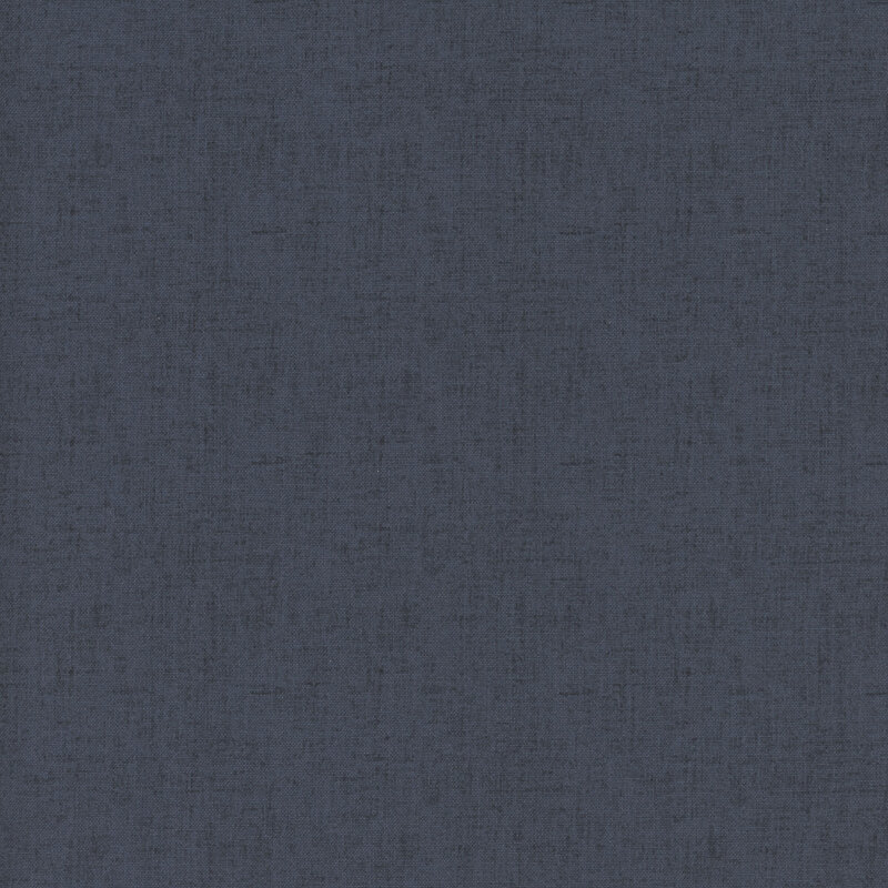 This fabric features a dark gray blue with linen texture. 