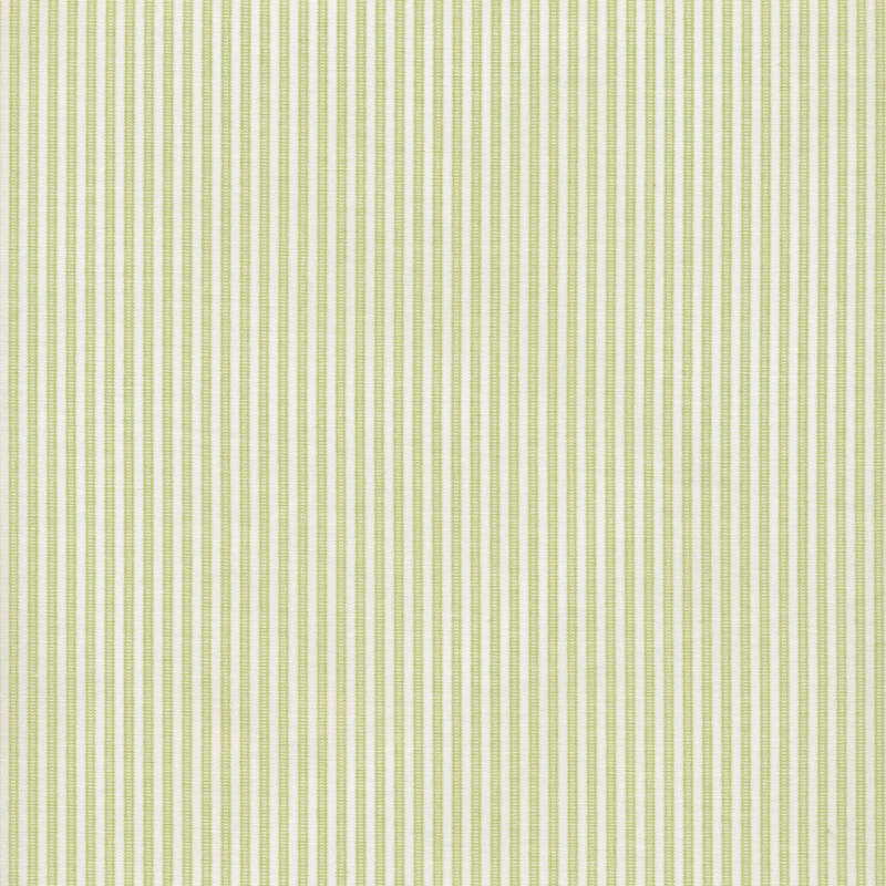 Image of fabric featuring green stripes on a cream background