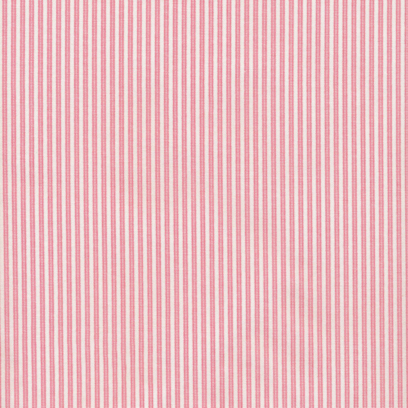 Image of fabric featuring pink stripes on a cream background