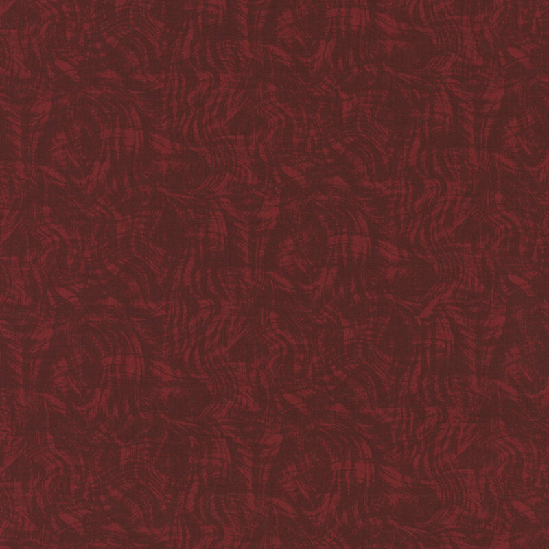 Scan of fabric featuring a textured tonal red pattern