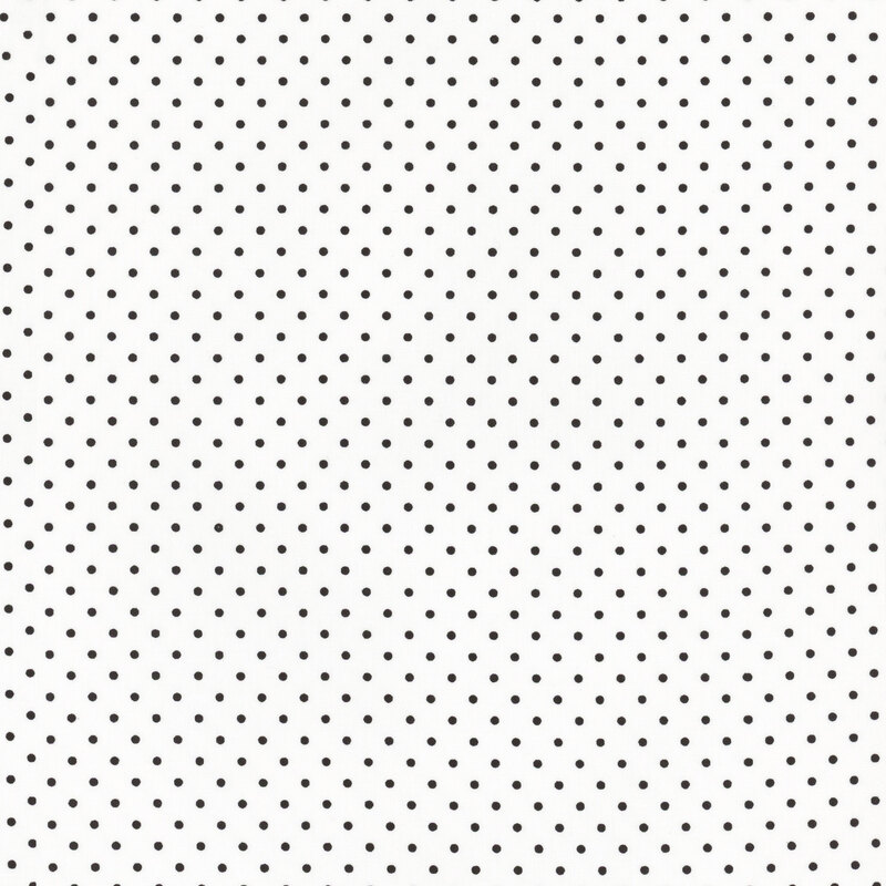 fabric featuring black dots on a white background