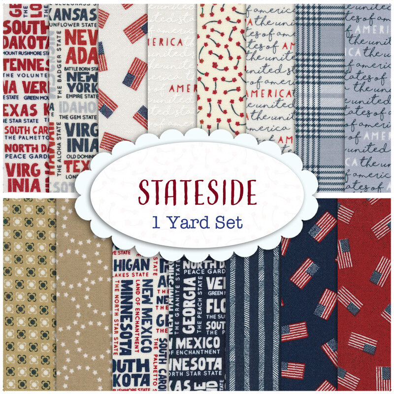 Stateside 15 One Yard Set by Sweetwater for Moda Fabrics Shabby Fabrics