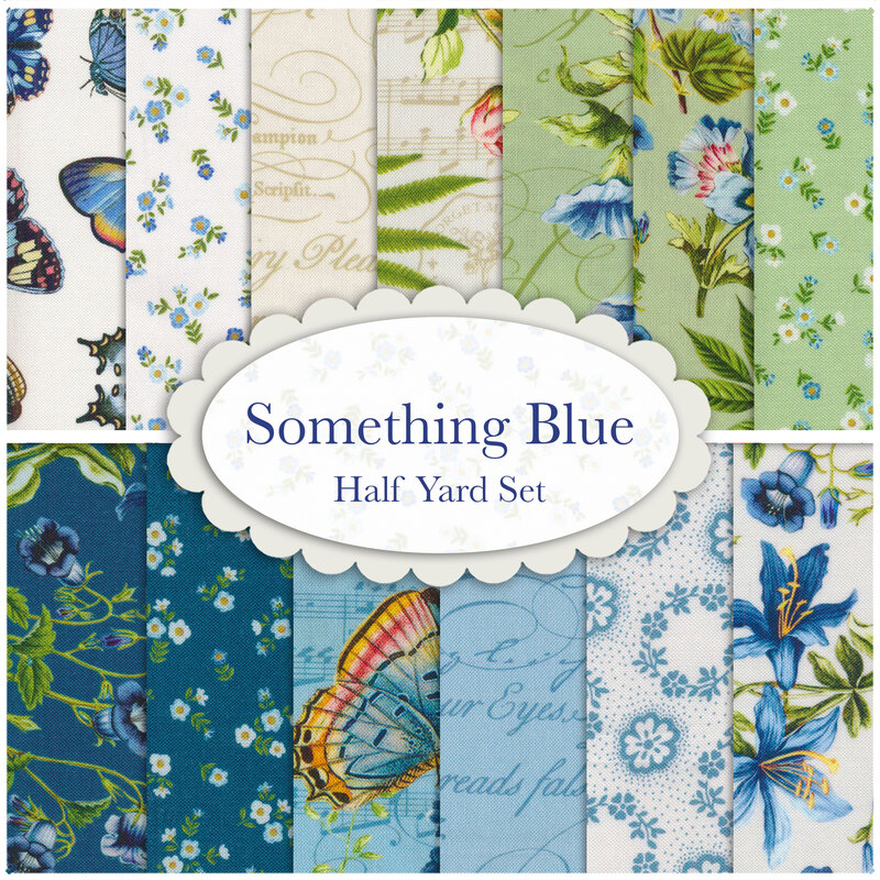 Something Blue 13 Half Yard Set by Tina Higgins for Northcott Fabrics