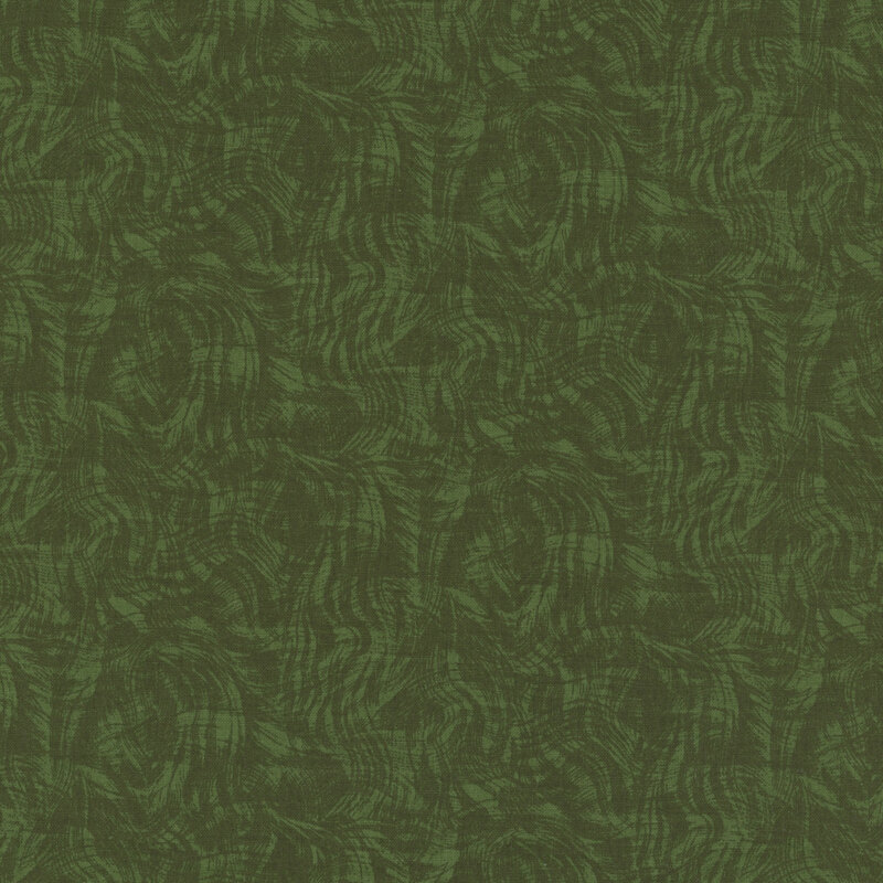 Scan of fabric featuring a textured tonal green pattern