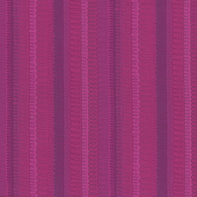A tonal purple fabric with looped stripes