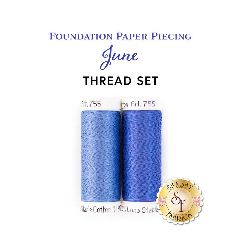 An image of a 2 pc Foundation Paper Piecing Thread Set for June