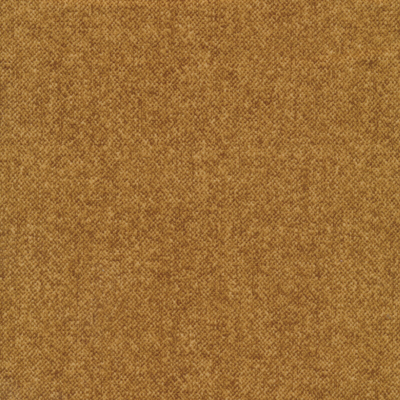 Scan of tonal caramel fabric with printed tweed texture