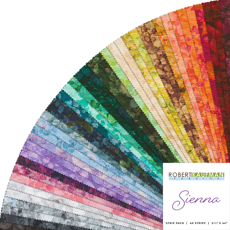 collage of all fabrics included in Sienna collection Roll Up