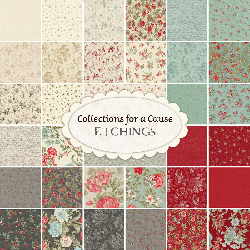 Collections For A Cause - Etchings Yardage by Howard Marcus & 3 Sisters ...