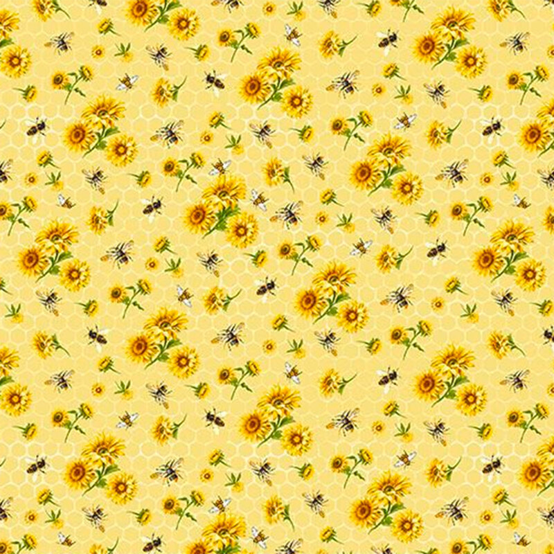 Honey Bee Farm CD2394-YELLOW from Timeless Treasures Fabrics | Shabby ...