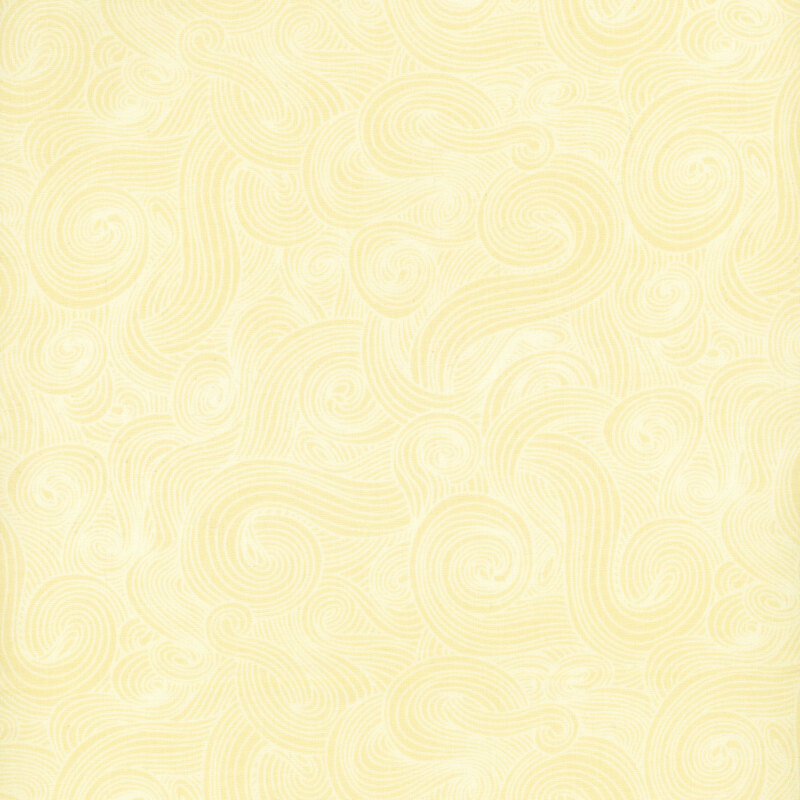 tonal pale yellow cream with a swirl design