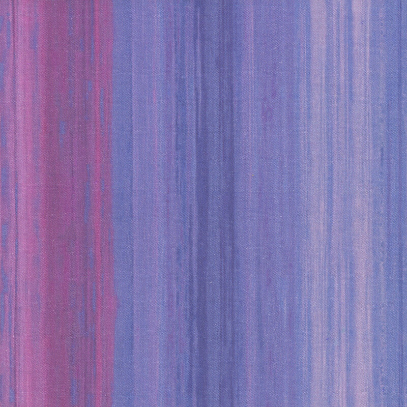 Scan of fabric featuring uneven stripes in shades of purple