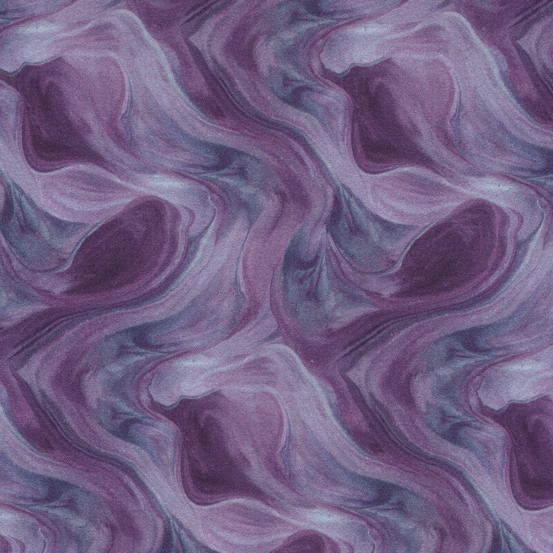 A marbled pale purple fabric with a lava-like design.