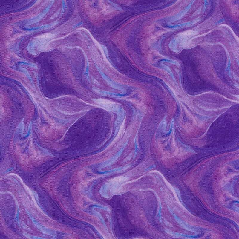 A purple marbled fabric with a lava-like design