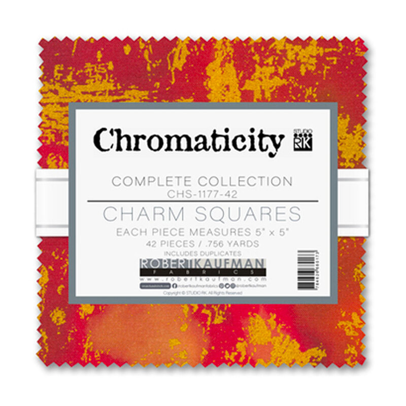 Chromaticity 5 Charm Squares from Robert Kaufman Fabrics