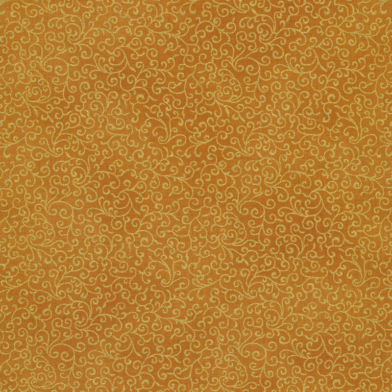 A mottled golden tan background with swirling gold metallic accents all over