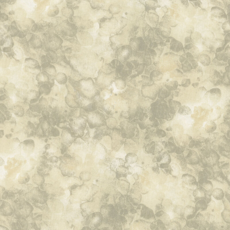 fabric with a light grey and brown color and mottled watercolor markings