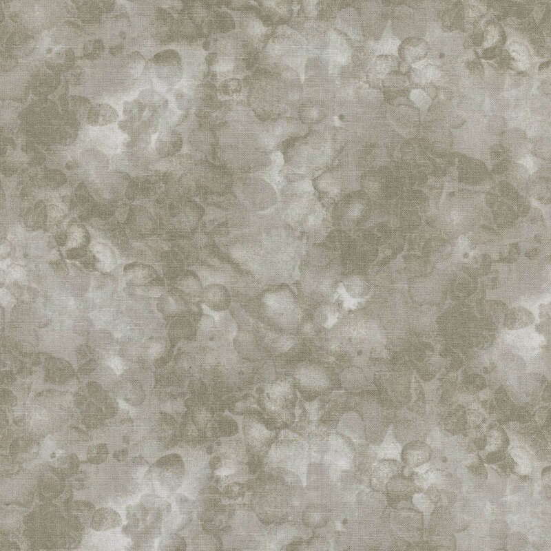 fabric with a medium grey color and mottled watercolor markings
