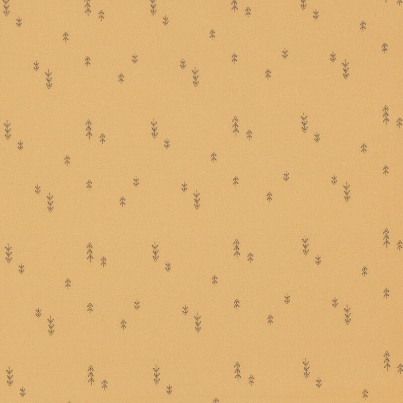 A light tan fabric with sparse illustrated little trees