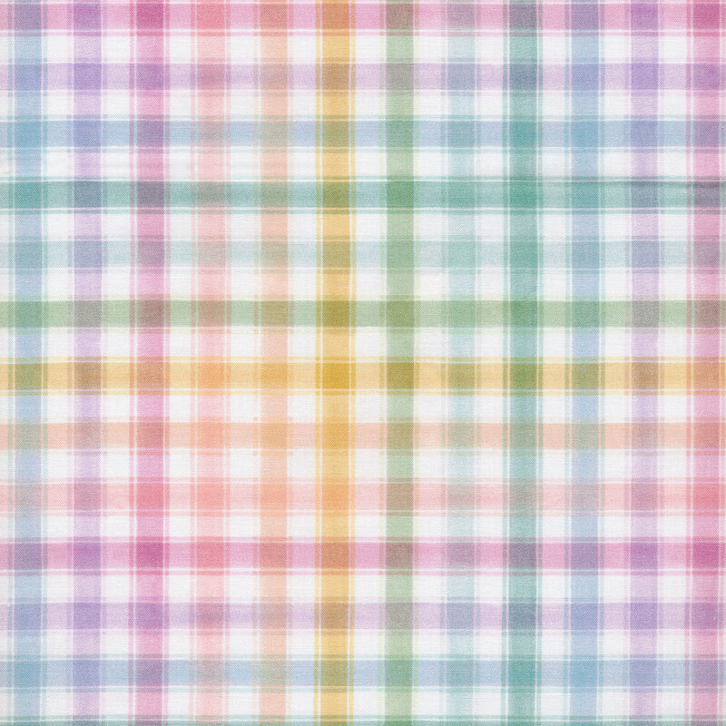 A multi colored gingham fabric