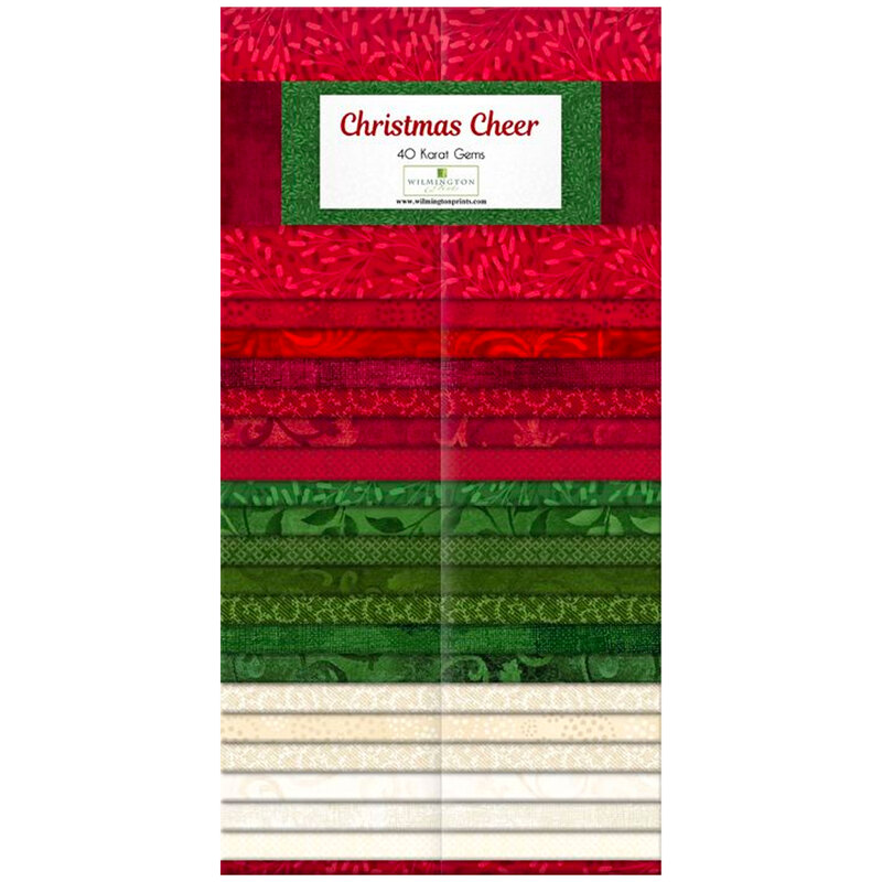 All fabrics included in Christmas Cheer Strip Pack by Wilmington Prints