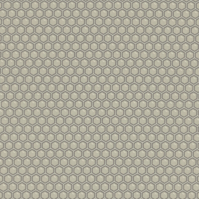 Grey fabric with a honeycomb design