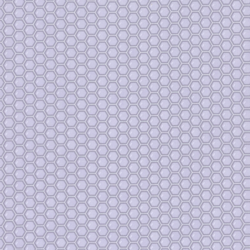 Lavender fabric with a honeycomb design
