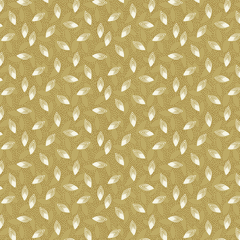 Sandy tan fabric with small dots and large white tossed seeds all over