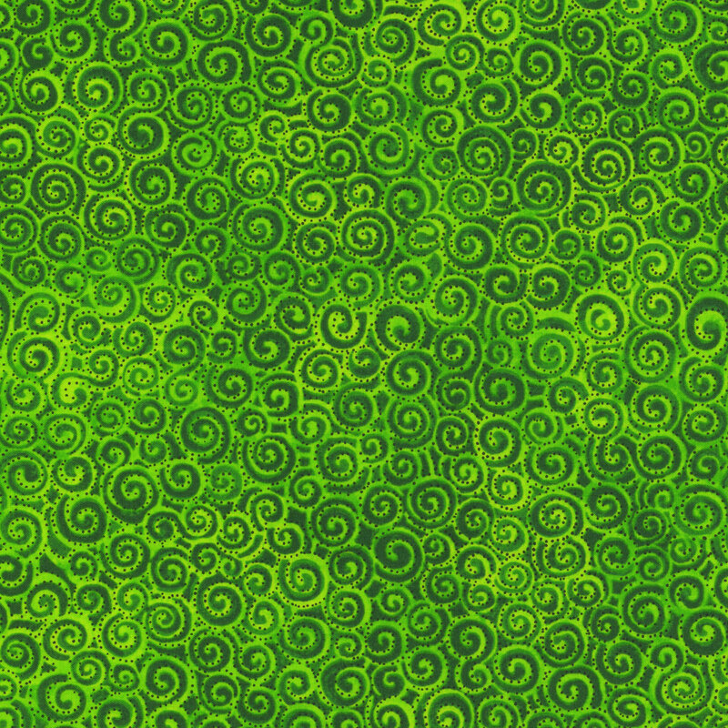 Lime green tonal fabric with small swirls packed together