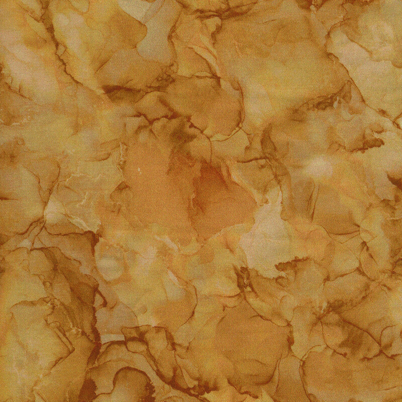 This fabric features a tonal amber brown watercolor print.