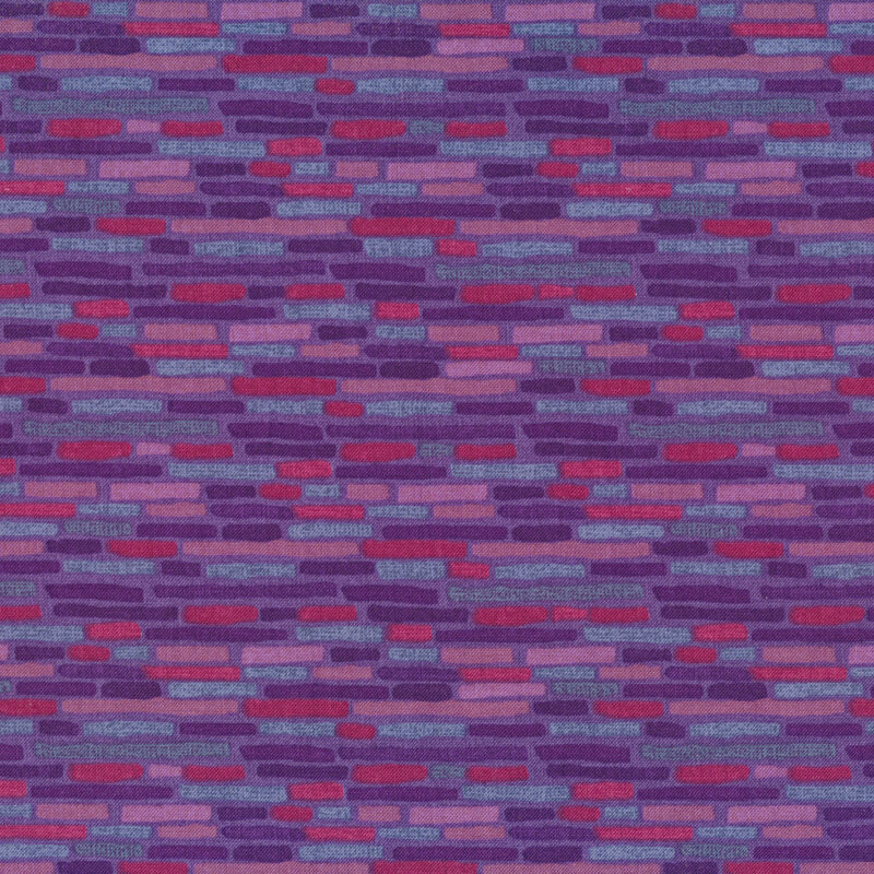 Purple brick like design